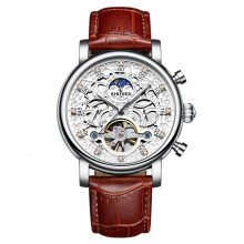 Genuine leather men's watch automatic mechanical watch hollow waterproof mechanical watch men's watch