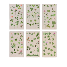 Nature Series Handbook Sticker Bag pvc Plant Flower Retro Material Paper Children's Handbook Sticker