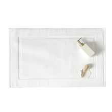 Weißes Hotel-Fußtuch mit Jacquard-Muster aus gewebter Baumwolle und dickem Material, Fußmatte für Spa-Badezimmer