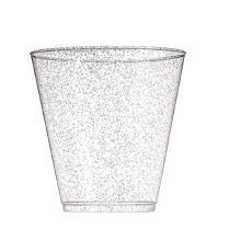 Cupán uisce indiúscartha, gloine púdair óir, gloine púdair airgid, cupán plaisteach fuisce, cupán sú, cupán milseog, cupán mousse