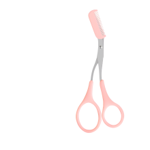 Color stainless steel beauty with comb eyebrow scissors eyebrow trimming scissors eyebrow trimming makeup tool comb