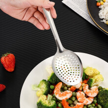 304 Stainless Steel Serving Spoon, 12", Heavy Duty, Mirror Polished, Heat Resistant, Compatible with Buffet/Catering/Restaurant/Hotel