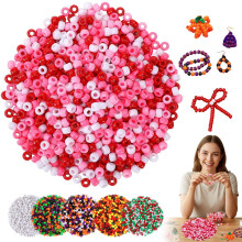 Plastic Pony Beads Multi-Color 1200 Pcs