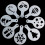 8 Pcs White Baking Stencils Plastic Stencils For Cake Decorating 1