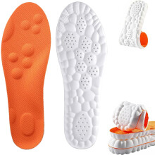 Steppers Insoles for Men Women, 4d Cloud Technology Insole, Memory Foam Orthopedic Insoles for Shoes (Orange, 11-12.5 Men/13-14.5 Women)