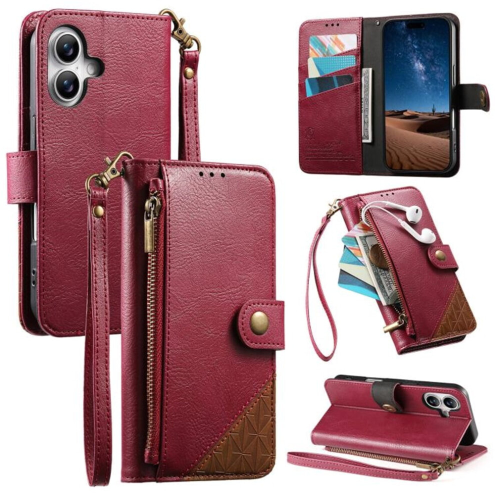 Iphone 17 Compatible Pu Leather Magnetic Flip Wallet With 9165521133192