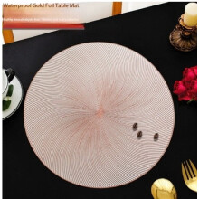 Sets de table ronds nordiques imperméables à motif feux d'artifice (2 pièces)