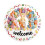 Round Easter Bunny Welcome Mat Absorbent Non-Slip 40 60 80 1