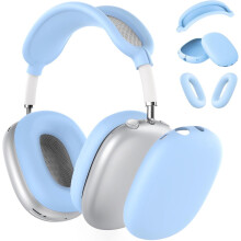 Custodia in silicone per AirPods Max con connettore USB-C e Lightning.