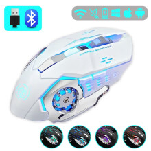 Draadloze, oplaadbare gamingmuis met RGB-verlichting, mechanisch 1