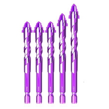 5PCS Premium 4-Flute Serrated Drill Bit Set, Compatible with Ceramic Tile, Stone & Glass