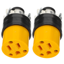 2pcs Extension Cord End Electrical Wire Repair End 3-prong Female Connector
