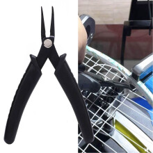 Kohlenstoffstahl Badminton-Schläger Zange 14 cm Gebogene Zange Schwarz