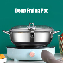 Deep Fryer Pot Stainless Steel with Thermometer