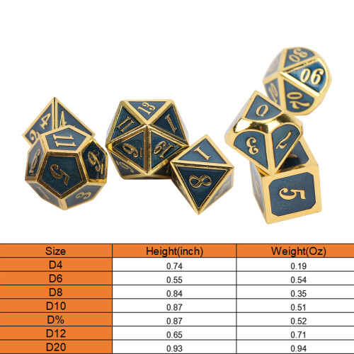 Compact 7pc Table Game Dice Kit 1