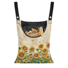 Sunflower Butterfly Clothespin Bag Holder – Hanging, Outdoor, Dirty-Resistant, Pack of 2, Compatible with Standard Clothespins