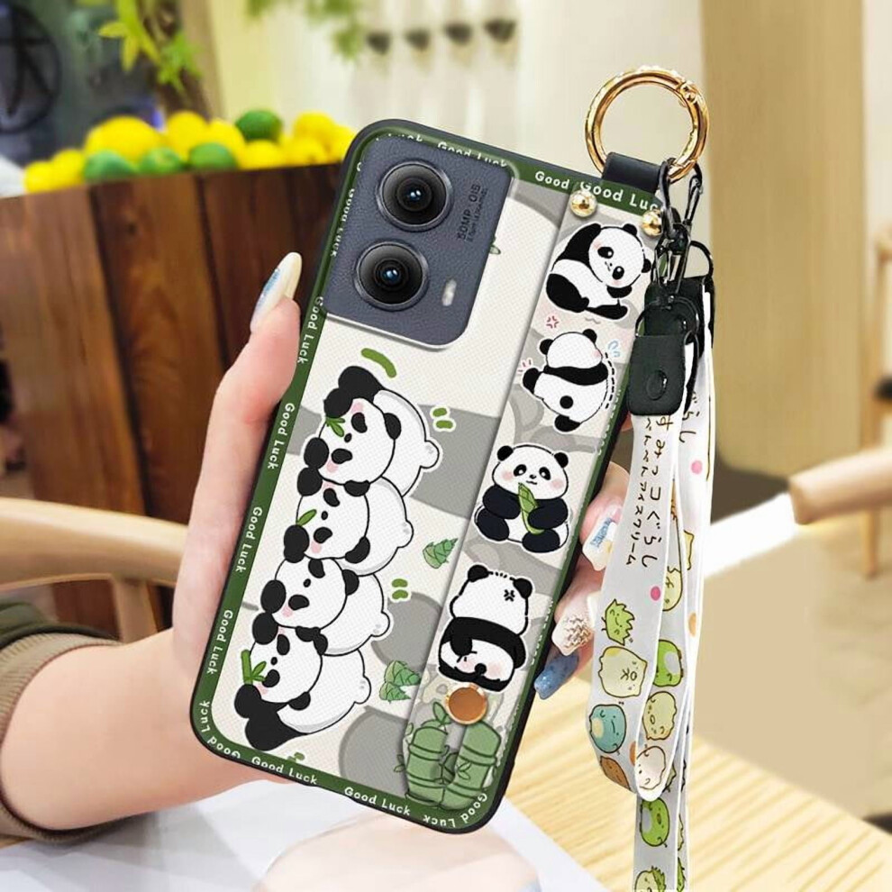 Shockproof Dirt-Resistant Phone Case For Moto Edge 5G 2024 With Kickstand, Wristband, Protective Ring & Lanyard 9365509048412