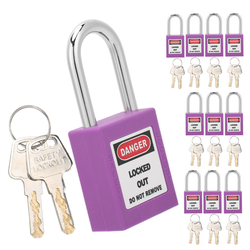 10Sets 38Mm Lockout Padlocks Durable Nylon Corrosion-Resistant With 20 Keys 3591391671933