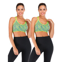 DODOING Activewear Fitness Sportbeha voor Juniors Naadloze High Impact Support Workout Yoga Beha Gym2Pack
