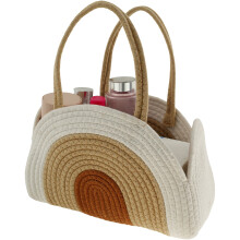 Baby Diaper Caddy Organizer Basket with Handle 1 Pack
