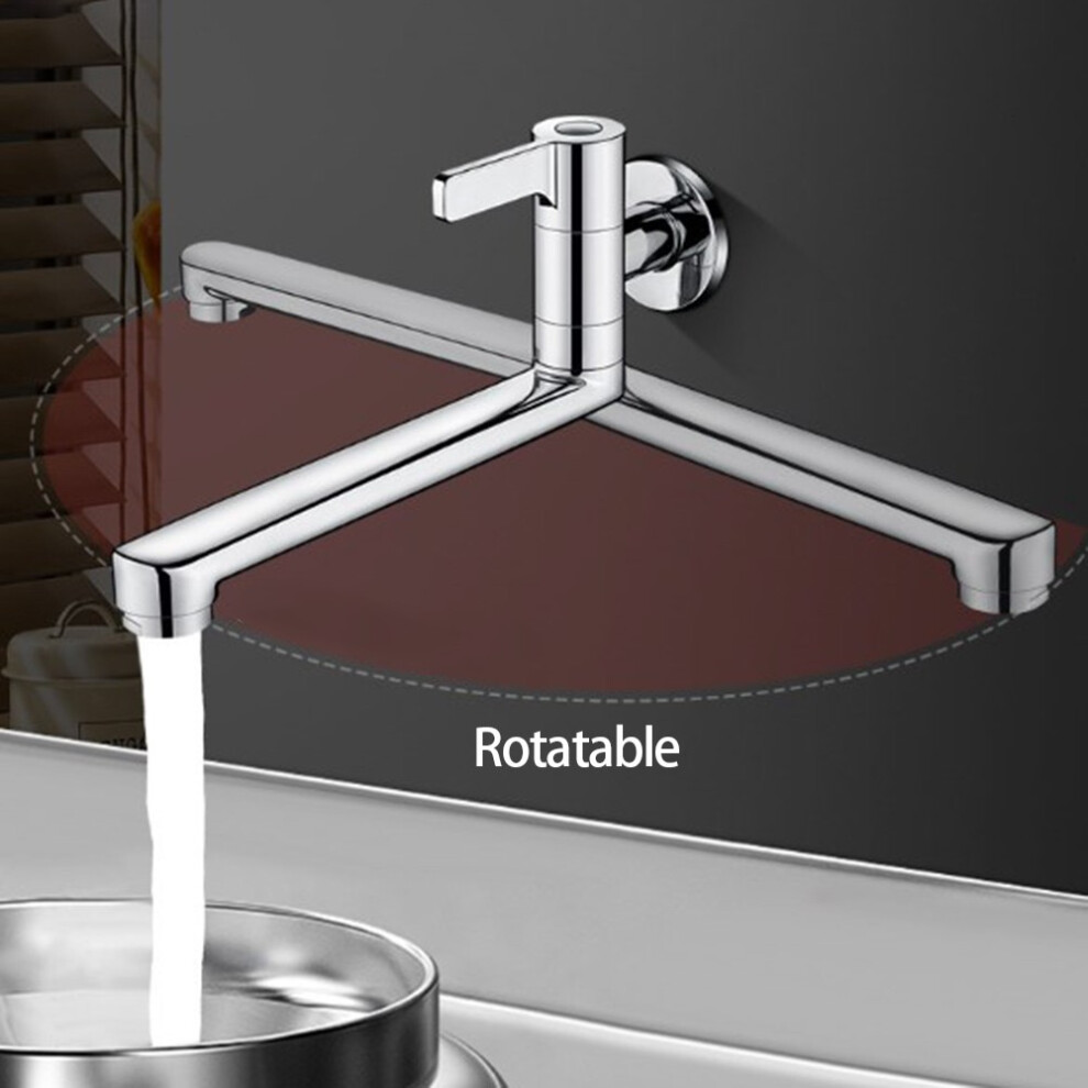 Extended Wall Mounted Single Cold Kitchen Sink Mop Pool Faucet Rotatable 9028731597799