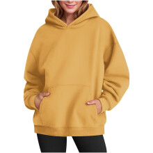 Women's Oversized Hoodie with Kangaroo Pocket Drop Shoulder
