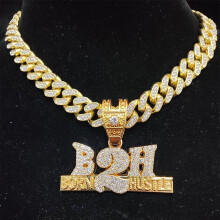 Born To Hustle-hängehalsband för män och kvinnor, 13 mm