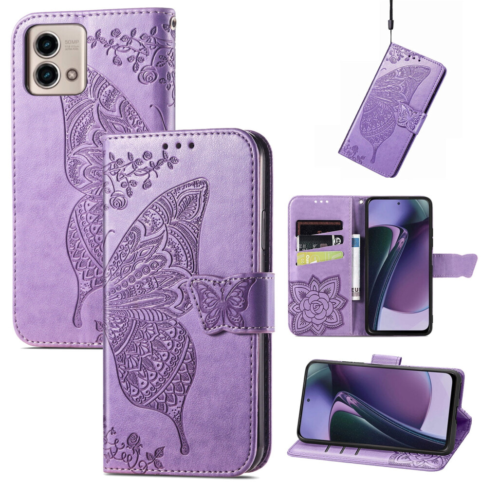 Butterfly Emboss Pu Leather Wallet Case For Motorola Moto G 913211544310