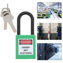 Green 38mm/1.5in Safety Padlock Dustproof & Insulated with 2 Keys for Factories