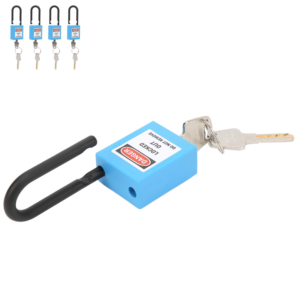 Nylon Lockout Lock 38Mm Dustproof Insulated Safety Padlocks With Keys 5Set Blue 9461391672060