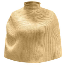 Xale/Capa de Tricô com Gola Alta para Mulheres, Estilo Casual, Cor Sólida, Ideal para Outono e Inverno.