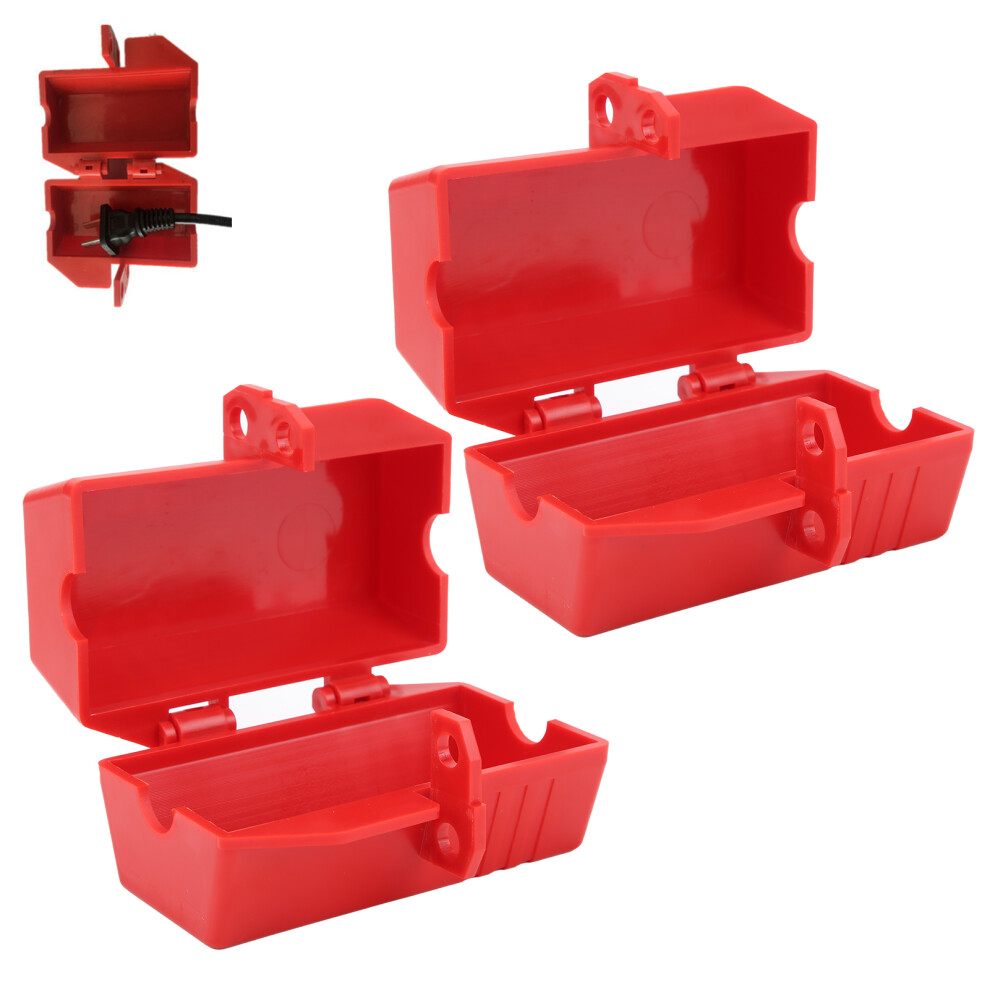 2Pcs Industrial Lockout Plug Lock For Air Conditioner, Power Rationing, 65X65x118mm 8781391672183