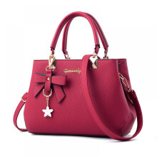 Bolsa feminina de ombro com laço, ideal para outono e inverno.