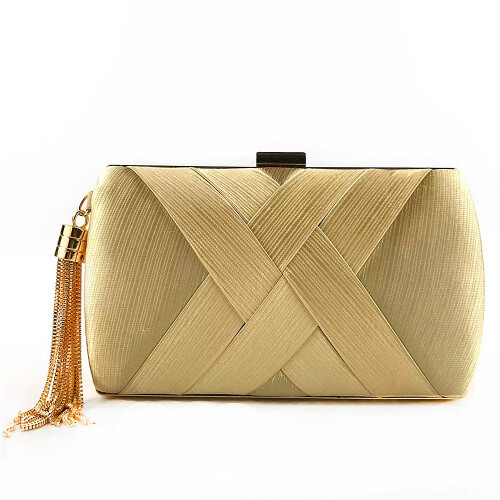 Sac à main en satin à franges pour robe de mariée