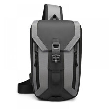 Men's crossbody bag casual USB men's chest bag fashion brand waterproof chest bag men's crossbody bag