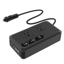 200W Car Inverter 12V to 110V AC Power Inverters USB Charger Adapter Car Plug Converter with LED Screen US Plug