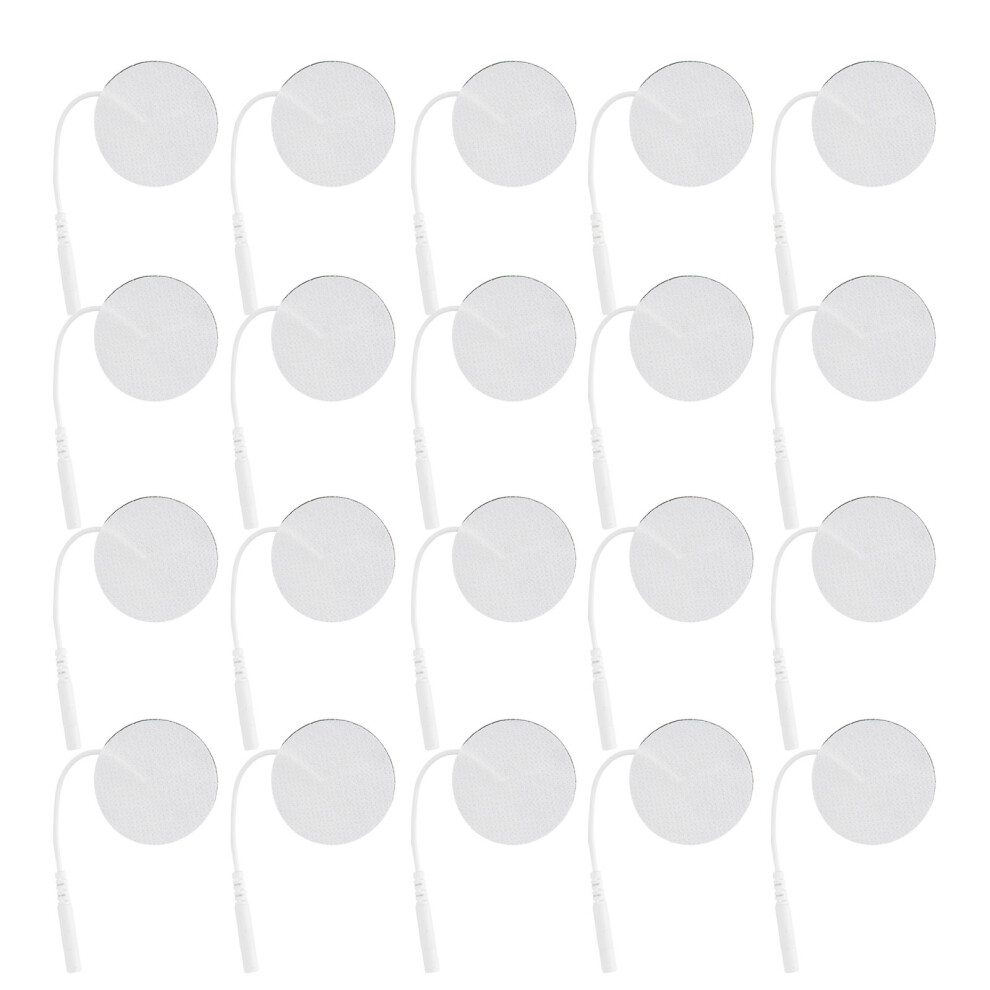 Soft Comfortable Lead Wire Electrode Pads TENS EMS, Reusable Self Adhesive Premium Gel Non Irritating Universal Fit Flexible Body Conforming Safe