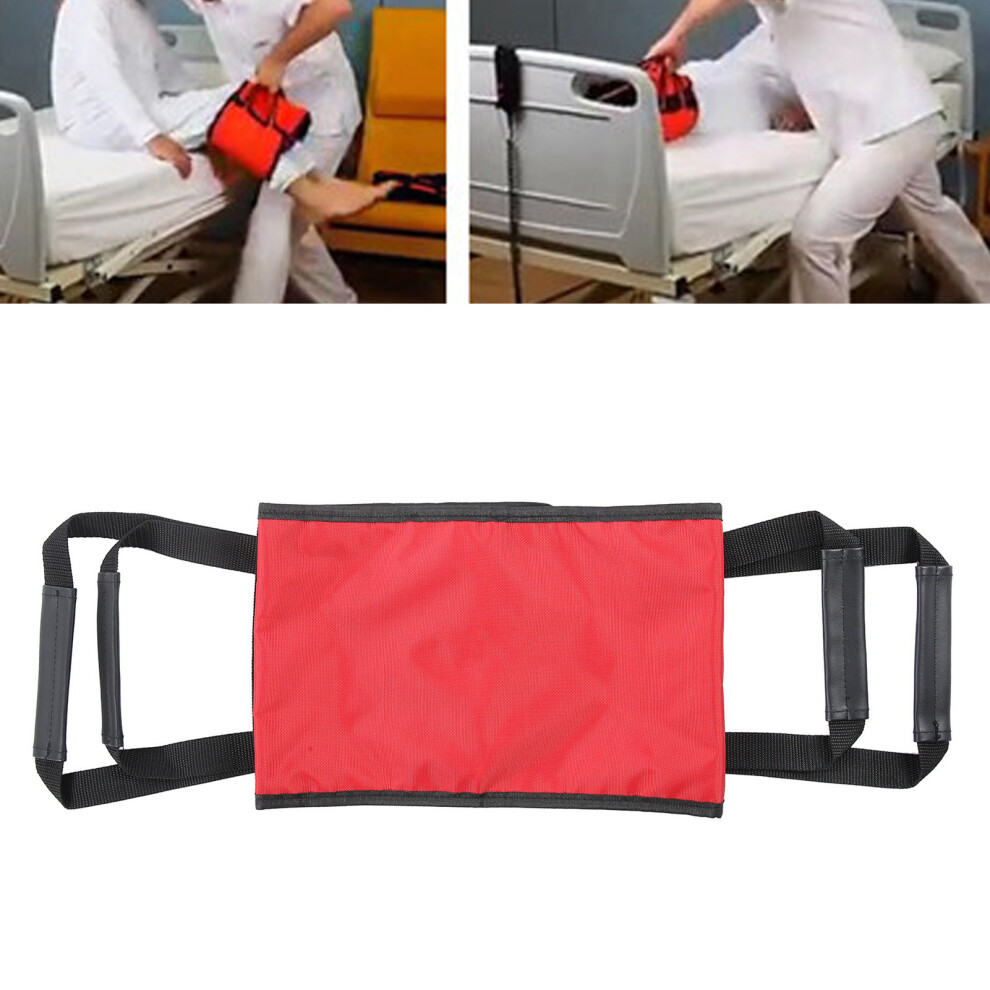 Red Oxford Cloth Patient Transfer Sling Bedridden Elderly Lift Belt, 100Kg