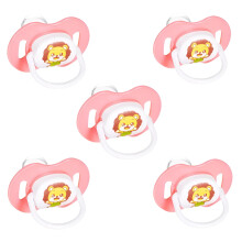 Chupete de bebé de silicona con diseño de dibujos animados, chupete para dormir para recién nacidos con tapa (5 unidades)