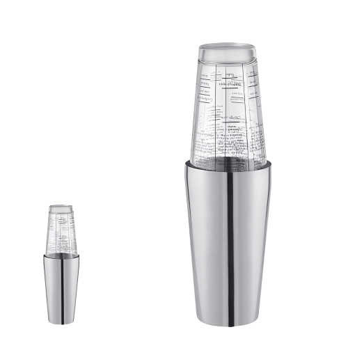 Καπάκι κυπέλλου Bartender Boston Pot Seck από ανοξείδωτο ατσάλι 750ml Εργαλείο ανάμειξης