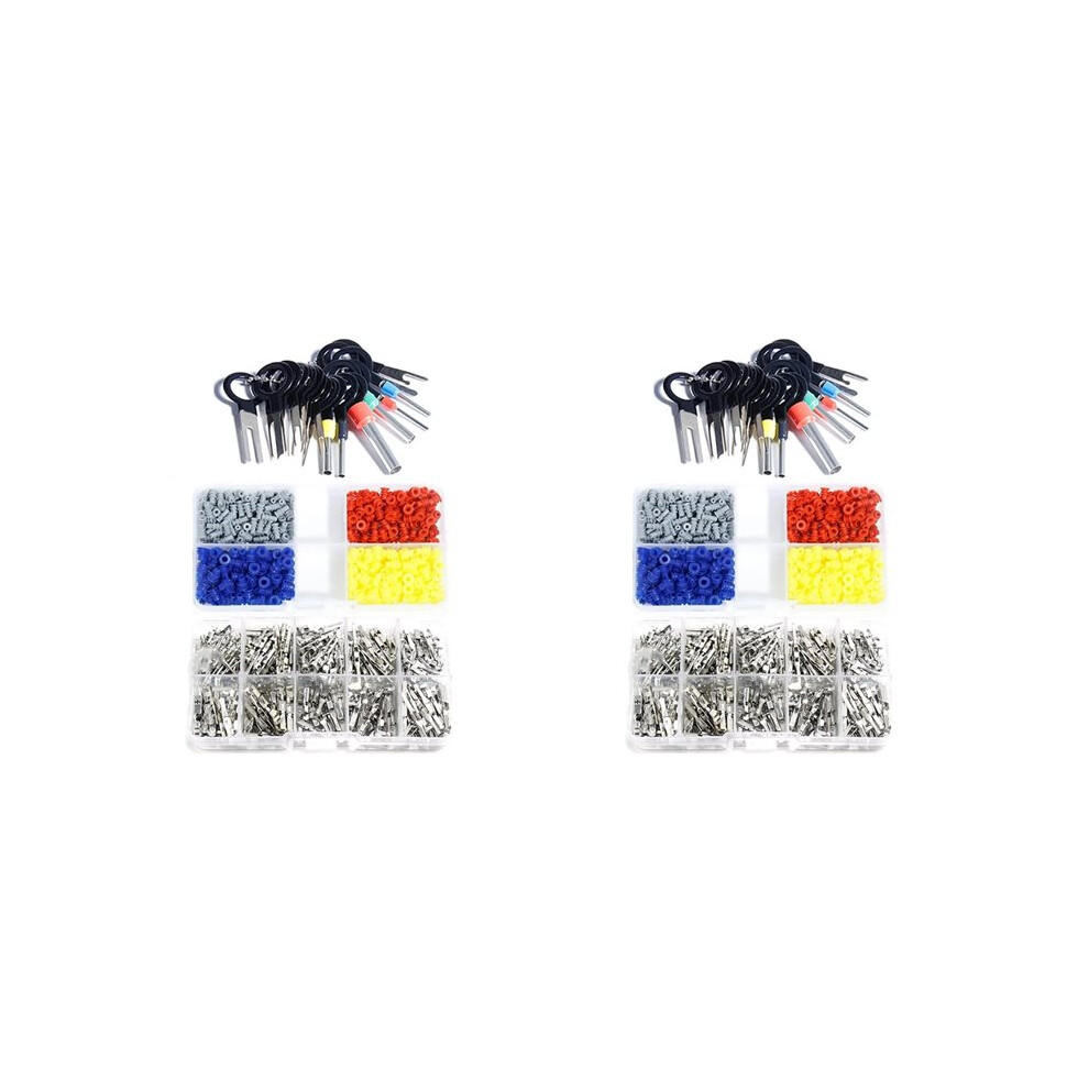 1380Pcs Connector Pins Crimped Terminal Automotive Car Kit Electrical 1-3.5Mm Motorcycle Atv Wire Male Female Crimp Set 6034079202984