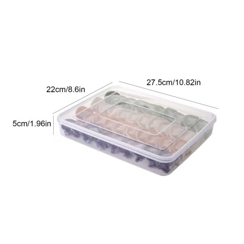 Stackable Food Storage Bin with Lid, PP Plastic, 22x27.5x5cm 2