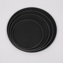 Plateau rond antidérapant non marquant en plastique pour vaisselle, plateau en verre trempé pour hôtels et restaurants, design tendance et grande