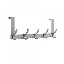 Crochet de porte en aluminium sans perçage, crochet de salle de bain, crochet de rangement pour chambre, crochet mural