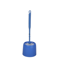 Brosse de toilette à manche allongé avec base, bleu-vert, idéale pour un usage quotidien (1 pièce).
