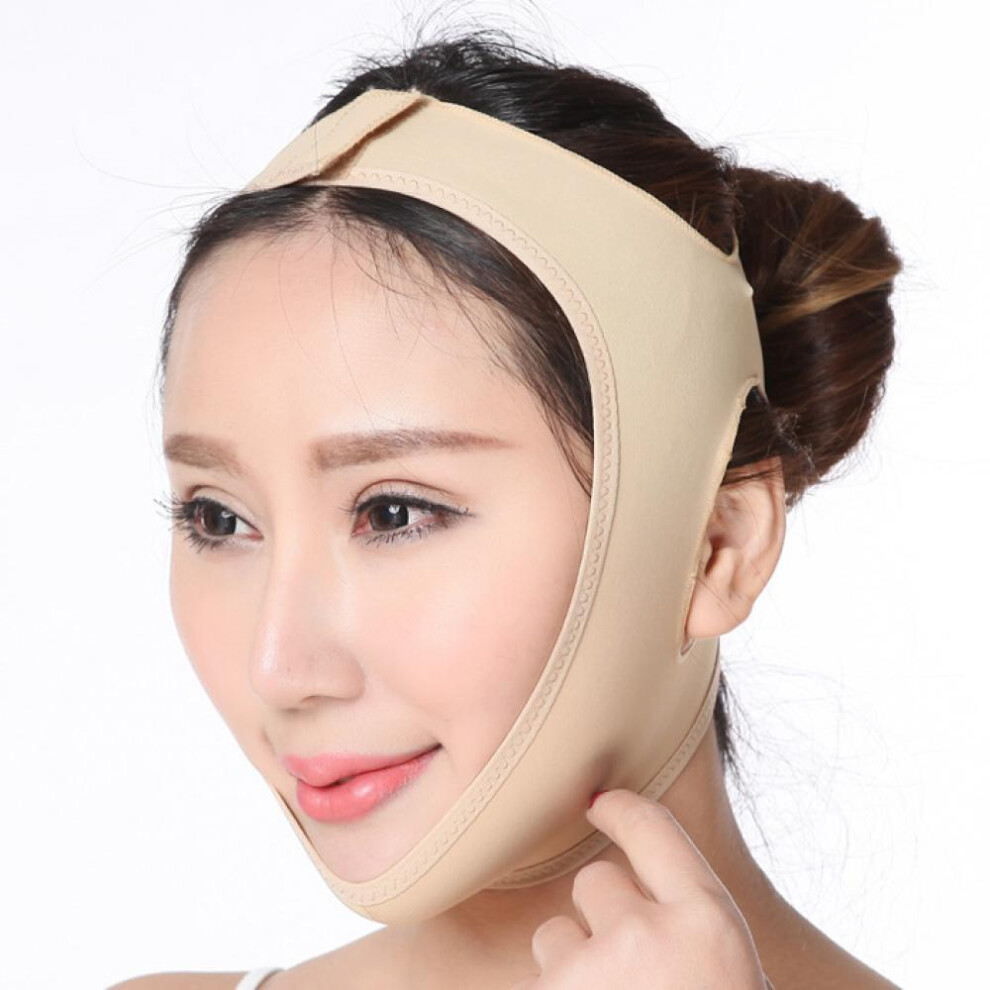 Face lift v face bandage double chin mask breathable v face instrument face massager face carving v face artifact card