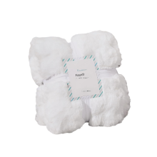 Couverture imitation lapin, couverture en velours à bulles double face épaisse pour sieste au bureau, housse de canapé