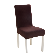 Housse de chaise en polaire épaisse à carreaux, une pièce, élastique, pour hôtel et restaurant. Housse de tabouret anti-taches.