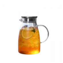 Bouilloire froide domestique en verre transparent, bouilloire à jus et à thé, bouilloire à fleurs, bouilloire froide grande capacité, bouilloire