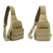 Fashionable Men's Tactical Chest Bag Large Capacity Canvas Mini Sports Shoulder Crossbody Bag Men's Outdoor